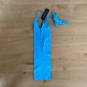 White Fox Boutique Link Up Mini Dress in Cyan Blue